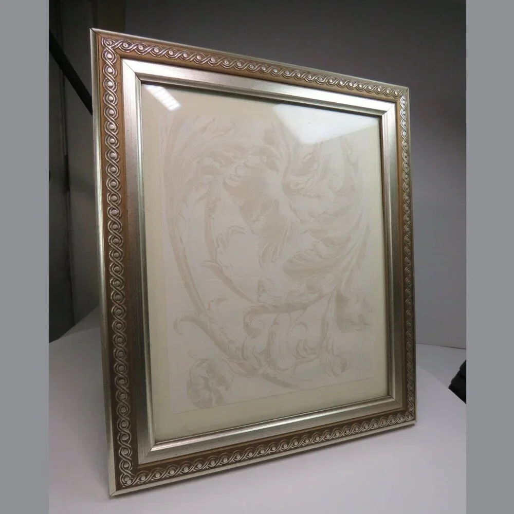 Warm Silver brushed brown picture frame traditional/industrial